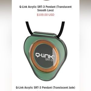 Q-Link EMF protection pendant acrylic translucent jade